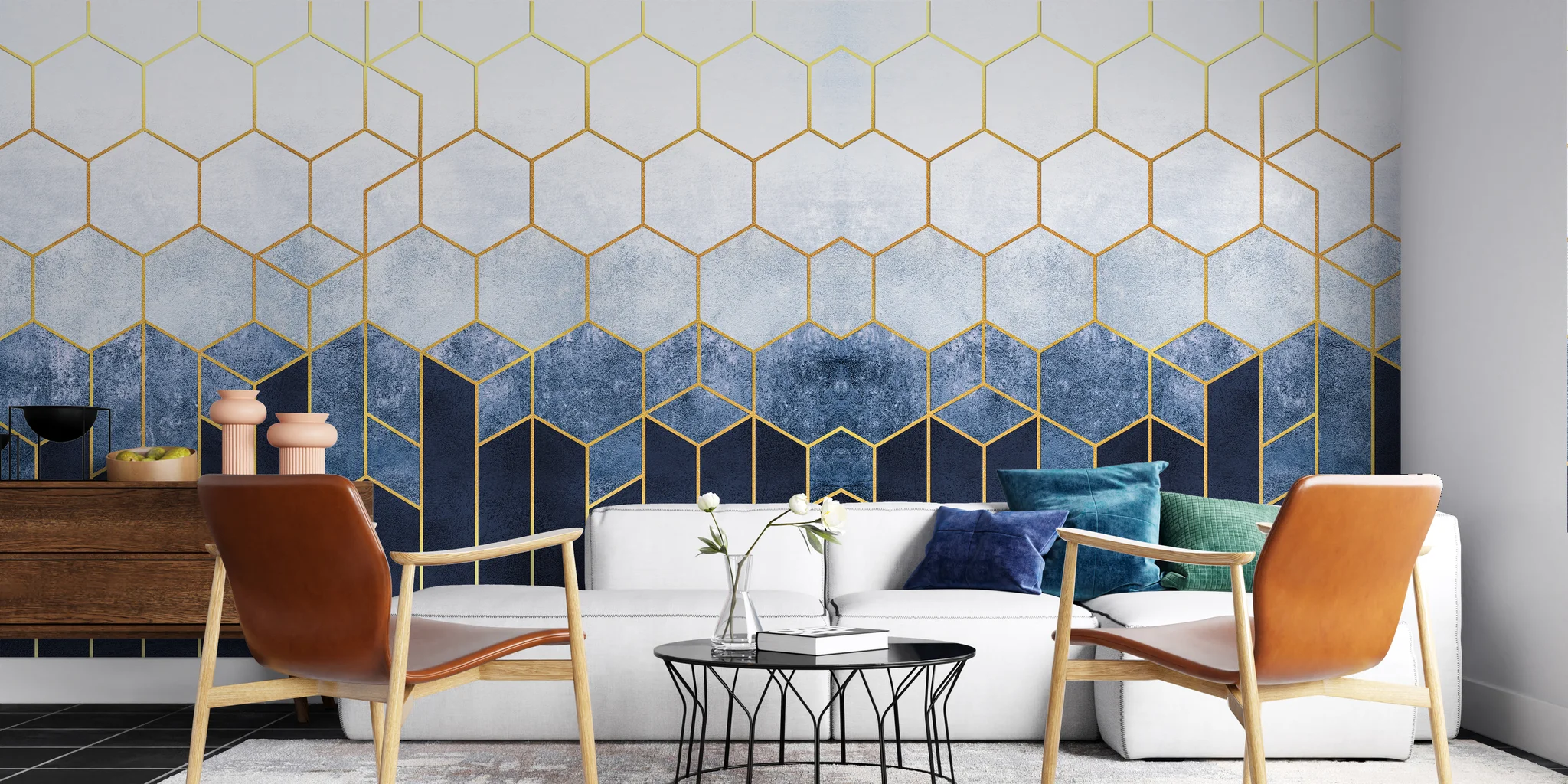 Turquoise Blue Geometrical